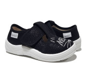 Галя 24-30 чорна meow, біла підошва