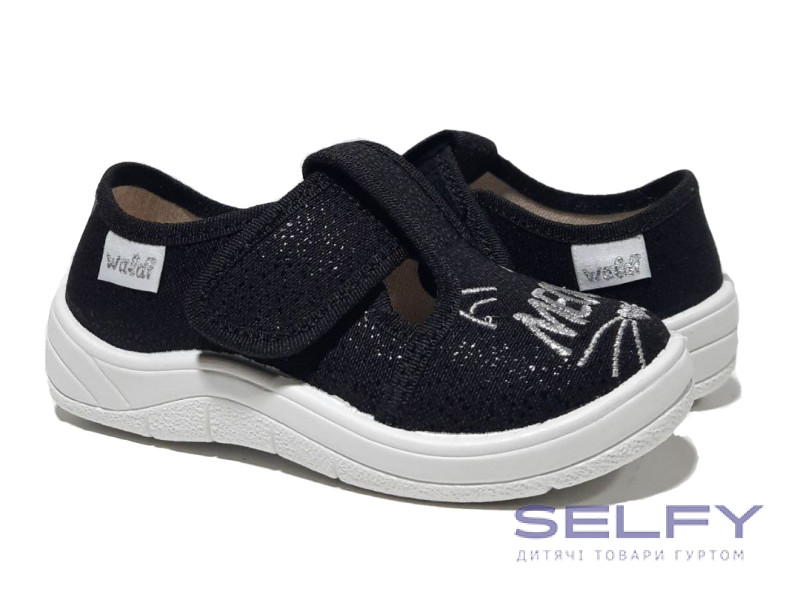 Галя 24-30 чорна meow, біла підошва, Фото 1