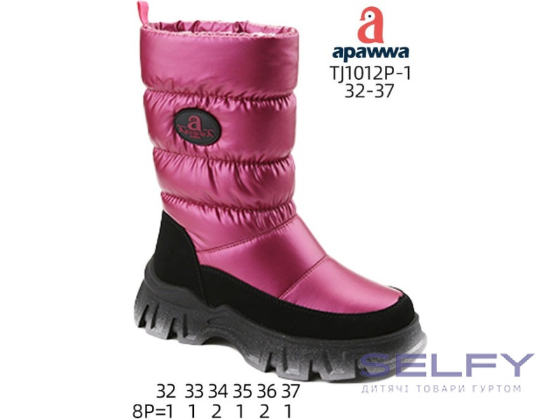 Дутики Apawwa TJ1012P-1 fuchsia 32-37, Фото 1