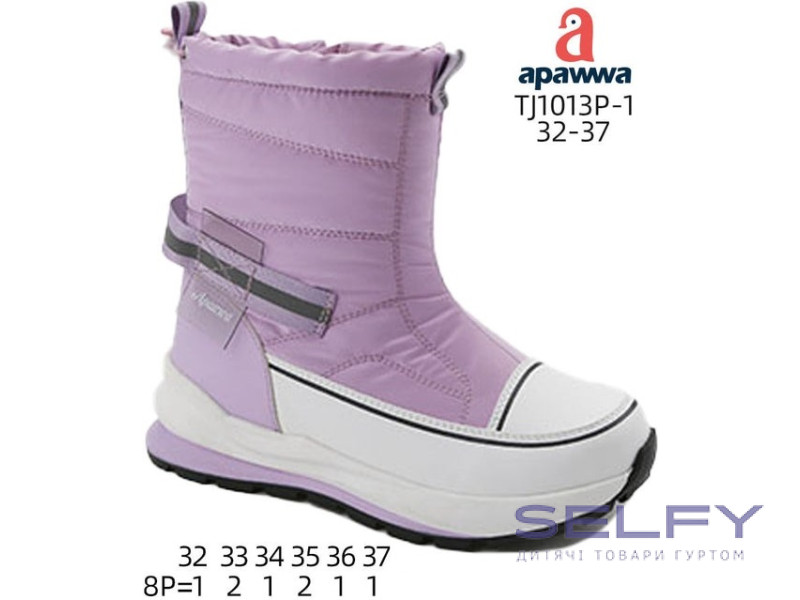 Дутики Apawwa TJ1013P-1 purple 32-37, Фото 1