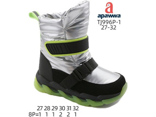 Дутики Apawwa TJ996P-1 silver-green 27-32