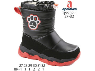 Дутики Apawwa TJ995P-1 black-red 27-32