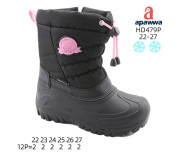 Дутики Apawwa HD479P black-pink 22-27