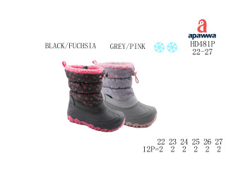 Дутики Apawwa HD481P black-fuchsia 22-27