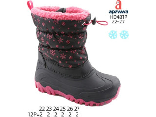 Дутики Apawwa HD481P black-fuchsia 22-27 Дутики Apawwa HD481P black-fuchsia 22-27