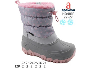 Дутики Apawwa HD481P grey-pink 22-27