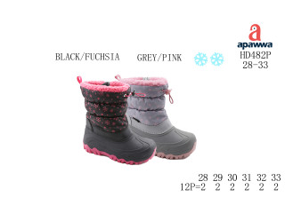 Дутики Apawwa HD482P grey-pink 28-33