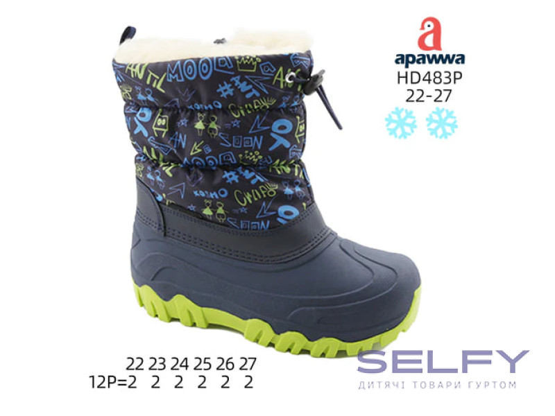 Дутики Apawwa HD483P navy 22-27, Фото 4