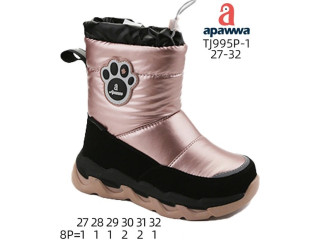 Дутики Apawwa TJ995P-1 black-pink 27-32 Дутики Apawwa TJ995P-1 black-pink 27-32