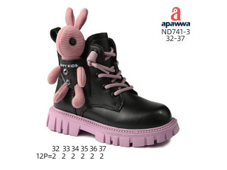 Черевики зимові Apawwa ND741-3 black-purple 32-37