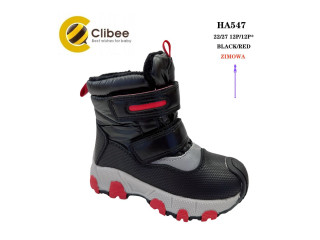 Дутики Clibee HA547 black-red 22-27