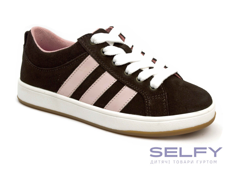 Кроссовки Ш-527 коричневые, замша, сетка, кожа 31-39, Фото 1