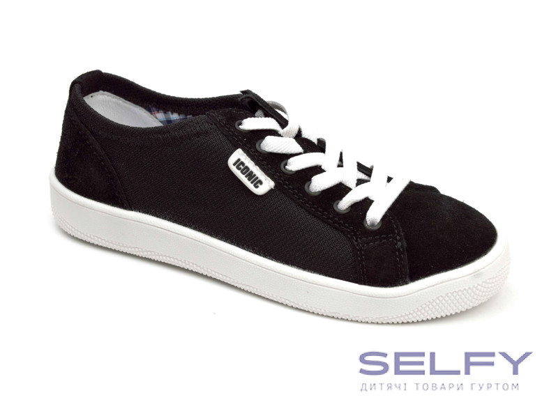 Кеды Ш-528 черные, замша, кордура, кожа 32-39, Фото 1