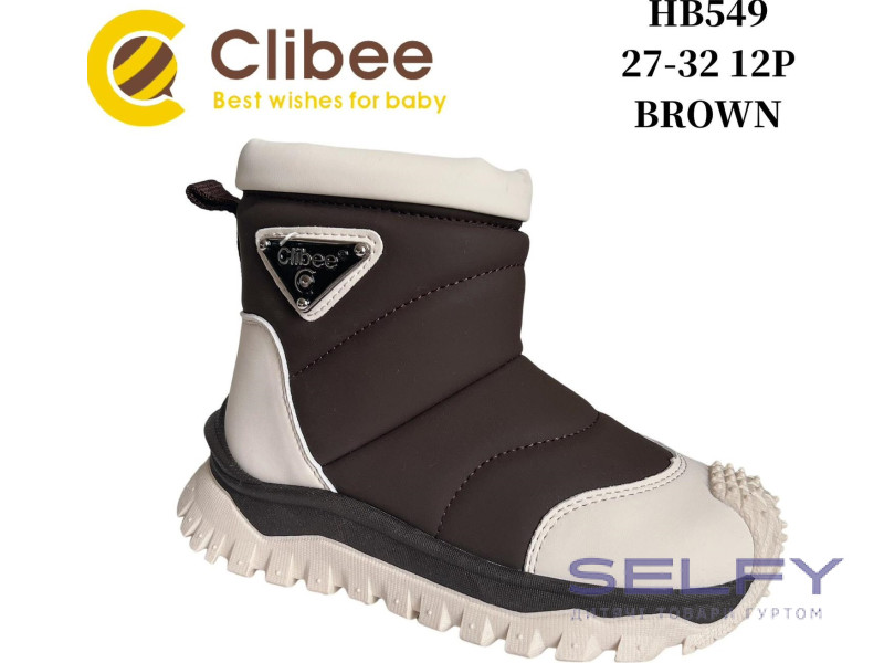 Черевики зимові Clibee HB549 brown 27-32, Фото 1