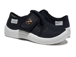 Галя 24-30 черная, белая подошва