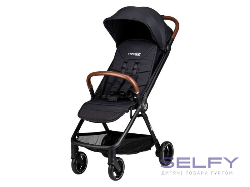 Коляска для ребенка прогулочная FreeOn Bold, black, Фото 1