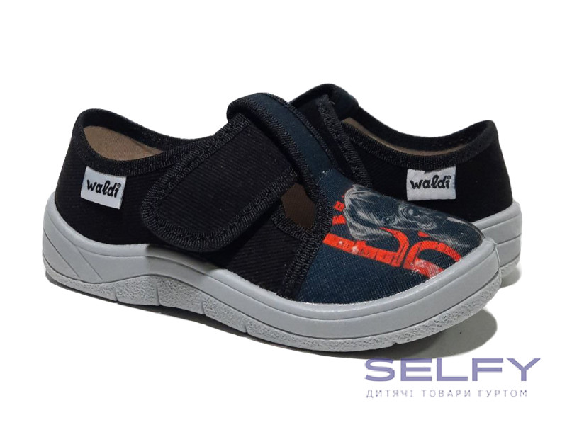 Гріша 24-30 чорний, сіра підошва, Фото 1