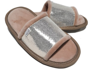 Тапки N4 Memory Waldi Home 28-37 бежеві, срібло