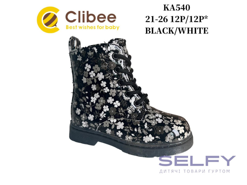Черевики Clibee KA540 black-white 21-26, Фото 1