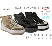 Хайтопи зимові Apawwa-ShoSho YF1075P black 36-41