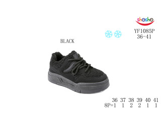 Кросівки зимові ShoSho YF1085P black 36-41