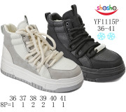 Хайтопи зимові ShoSho YF1115P grey-white 36-41