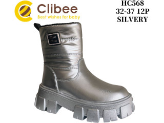 Черевики зимові Clibee HC568 silvery 32-37 Черевики зимові Clibee HC568 silvery 32-37