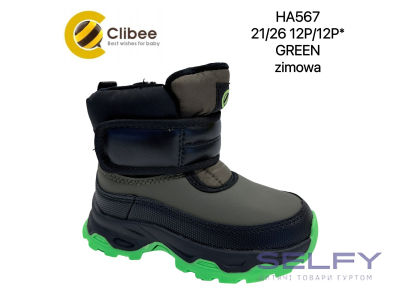 Дутики Clibee HA567 green 21-26, Фото 1