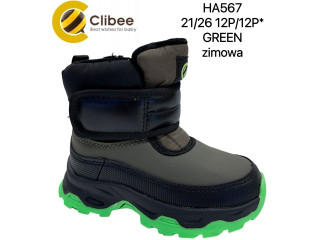 Дутики Clibee HA567 green 21-26