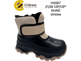 Дутики Clibee HA567 khaki 21-26
