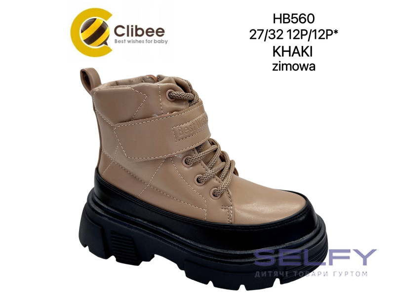 Черевики зимові Clibee Clibee HB560 khaki 27-32, Фото 1