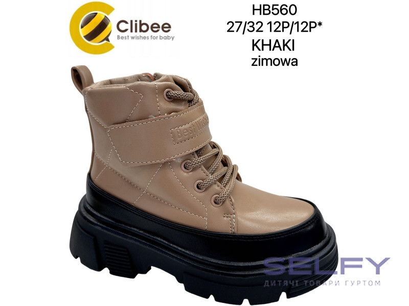 Черевики зимові Clibee Clibee HB560 black- khaki 27-32, Фото 1