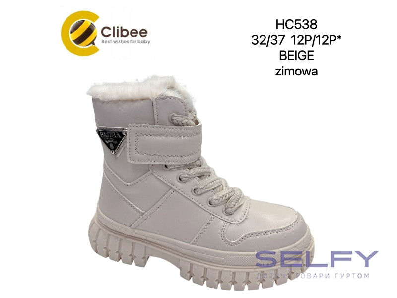 Черевики зимові Clibee Clibee HC538 beige 32-37, Фото 1