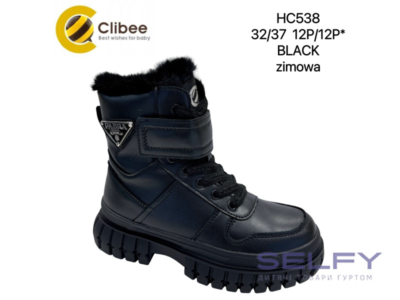 Черевики зимові Clibee Clibee HC538 black 32-37, Фото 1