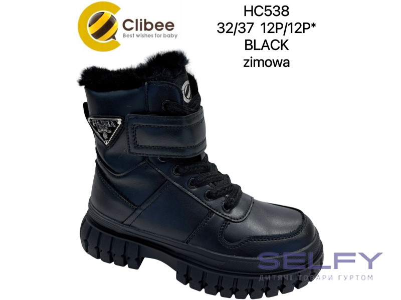 Черевики зимові Clibee Clibee HC538 black 32-37, Фото 1