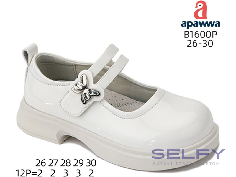 Туфлі дитячі Apawwa B1600P white 26-30, Фото 1