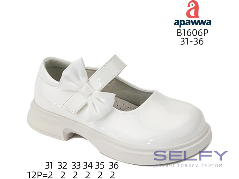 Туфли детские Apawwa B1606P white 31-36, Фото 1