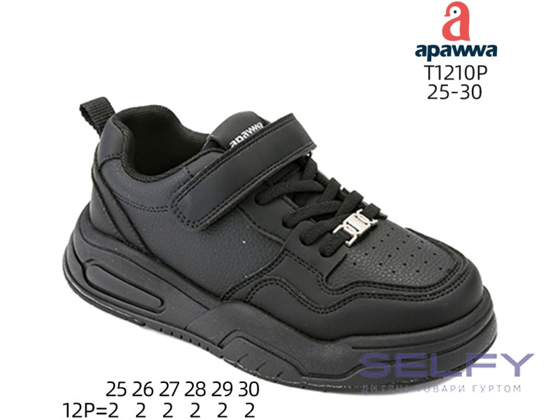 Кросівки дитячі  Apawwa T1210P black 25-30, Фото 1