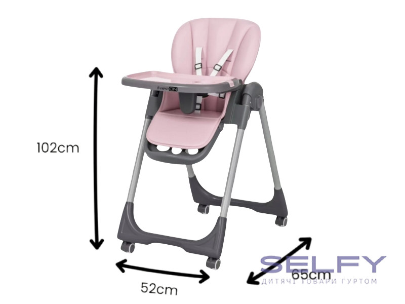 Стільчик для годування дитини FreeON Kai, pink, Фото 7