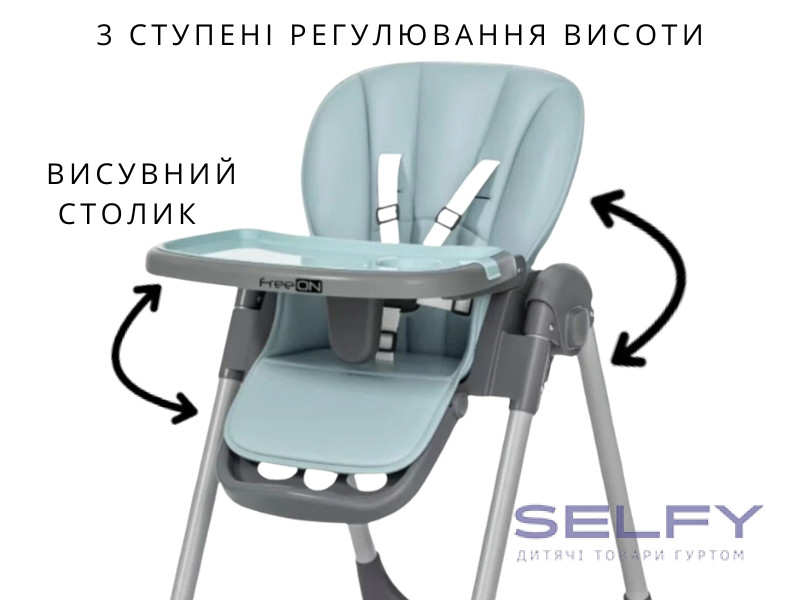 Стільчик для годування FreeON KAI, бірюзовий, Фото 5