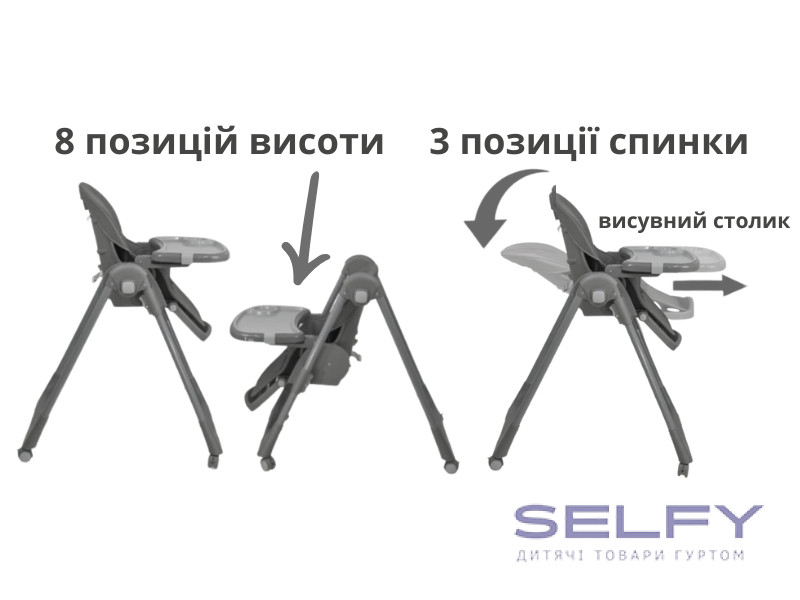 Стільчик для годування дитини FreeON Kai, mocha, Фото 7