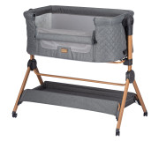 Прикроватная кроватка и стульчик для ребенка Nest & Feed 2 в 1 FreeON, grey