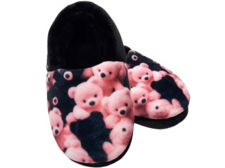 Тапочки Memory Waldi Home 28-37 черные, мишка