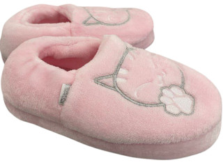 Тапочки Memory Waldi Home 28-37 рожеві, котик лапа