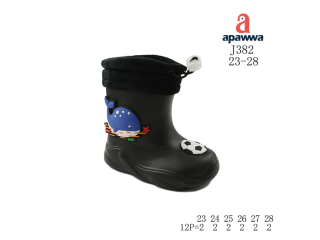 Гумові чоботи дитячі Apawwa J382 black 23-28 по-розмірно