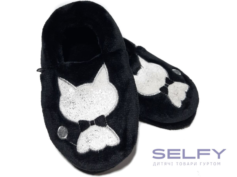 Тапочки Memory Waldi Home 28-37 черные, котик, Фото 1