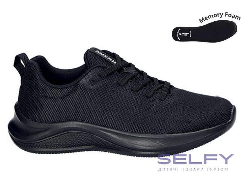 Кросівки чоловічі American Club FH 75/24 чорний 41-46, Фото 1