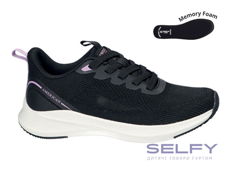 Кросівки American Club HA 72/24 чорний 36-41, Фото 1
