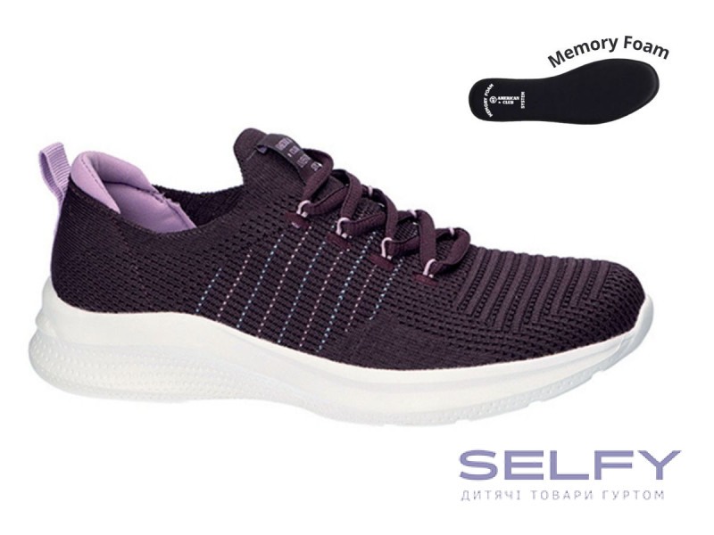 Кроссовки American Club WT 209/24 черно-фиолетовый 36-41, Фото 1