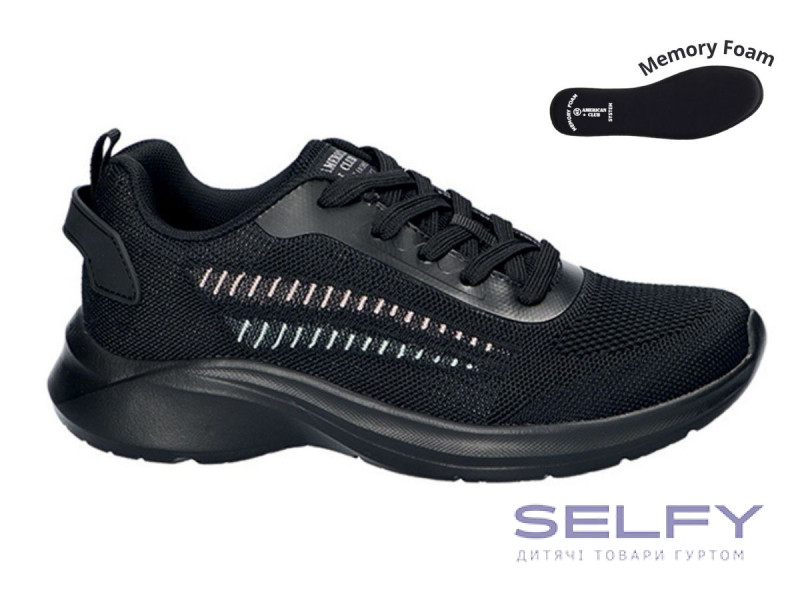 Кросівки American Club HA 73/24 чорний 36-41, Фото 1